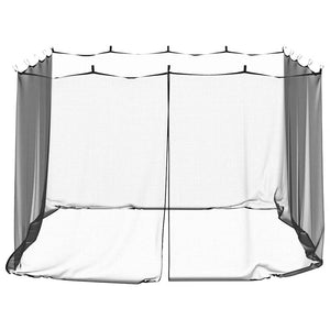 Moskitonetz für Pavillon, 300x300x200cm, Schwarz