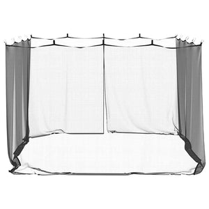 Moskitonetz für Pavillon, 300x300x200cm, Schwarz