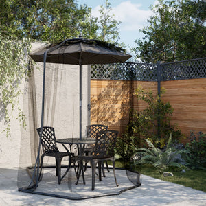 Moskitonetz für Sonnenschirm Ø330x250 cm