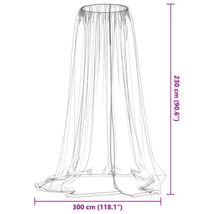 Moskitonetz für Sonnenschirm Weiß Φ300x230 cm