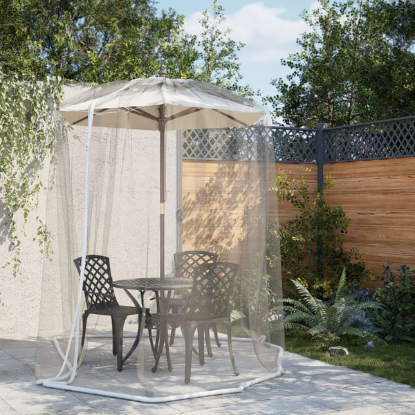 Moskitonetz für Sonnenschirm Weiß Φ300x230 cm