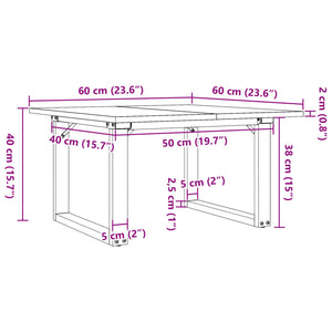 Couchtisch Kiefer Massivholz 60x60 cm