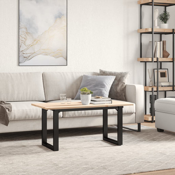 Couchtisch Kiefer Massivholz und Stahl