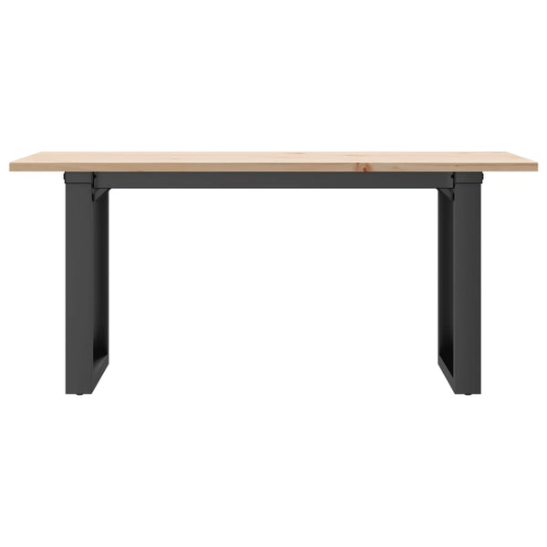 Couchtisch Kiefer Massivholz und Stahl
