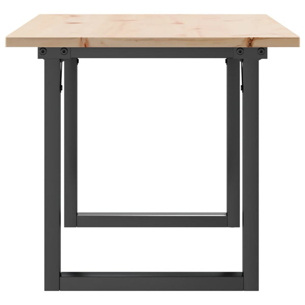 Couchtisch Kiefer Massivholz und Stahl