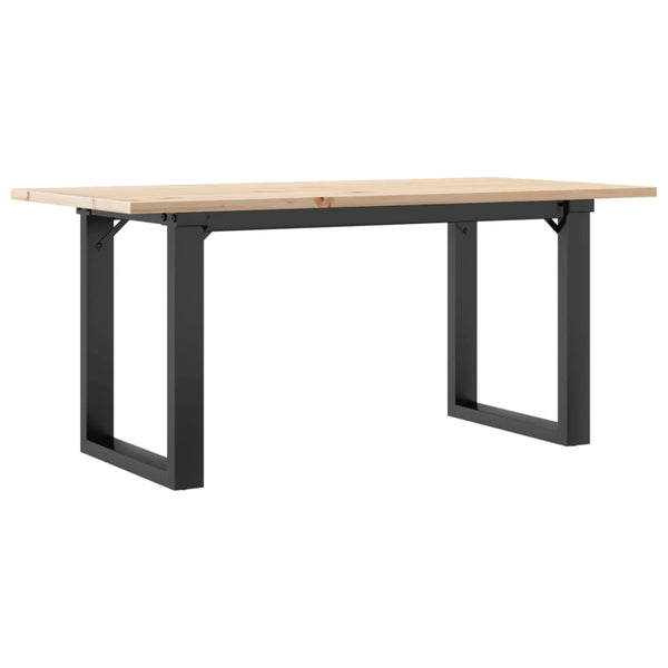 Couchtisch Kiefer Massivholz und Stahl