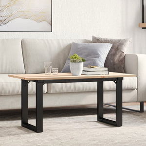 Couchtisch Kiefer Massivholz und Stahl