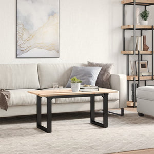 Couchtisch Kiefer Massivholz & Stahl 100x50 cm