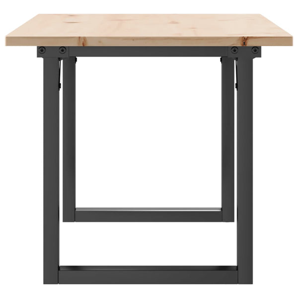 Couchtisch Kiefer Massivholz & Stahl 100x50 cm