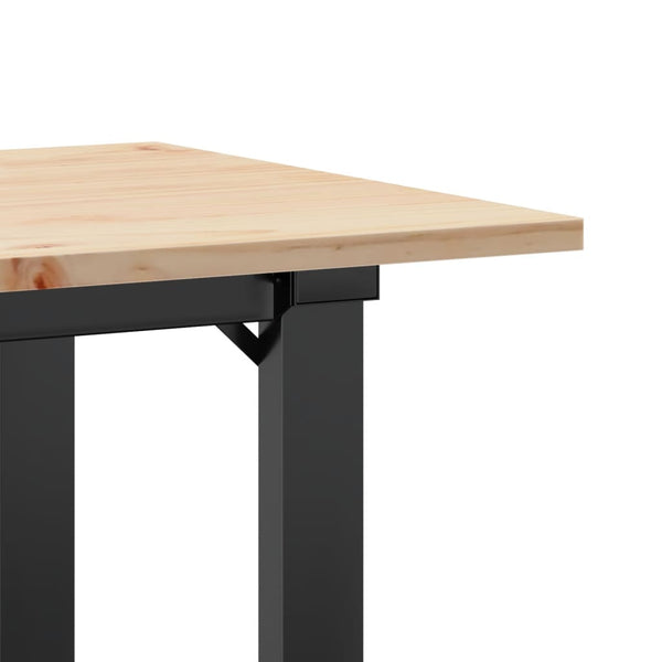 Couchtisch Kiefer Massivholz & Stahl 100x50 cm
