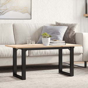 Couchtisch Kiefer Massivholz & Stahl 100x50 cm