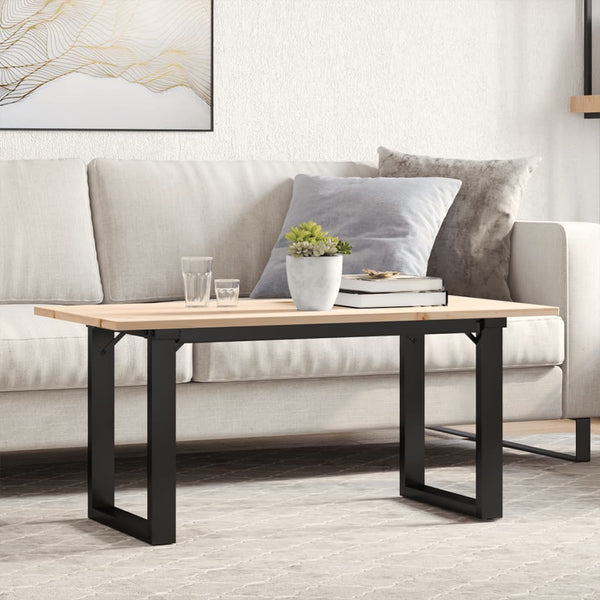 Couchtisch Kiefer Massivholz & Stahl 100x50 cm