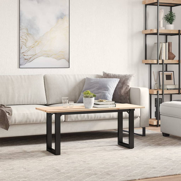 Couchtisch Kiefer Massivholz & Stahl 110x40 cm
