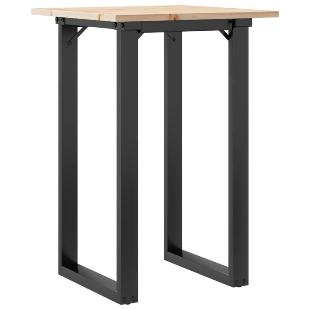 Esstisch Kiefer Massivholz & Stahl O-Gestell 75cm