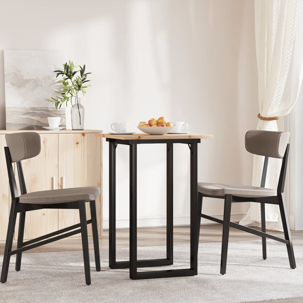 Esstisch Kiefer Massivholz & Stahl O-Gestell 75cm