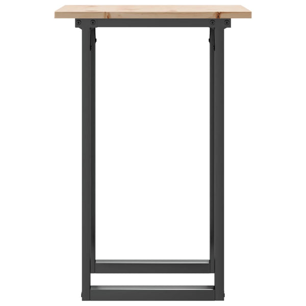 Esstisch Kiefer Massivholz & Stahl O-Gestell 75cm