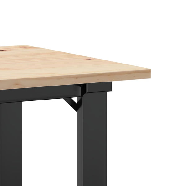 Esstisch Kiefer Massivholz & Stahl O-Gestell 75cm