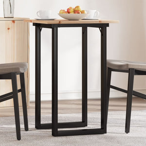 Esstisch Kiefer Massivholz & Stahl O-Gestell 75cm