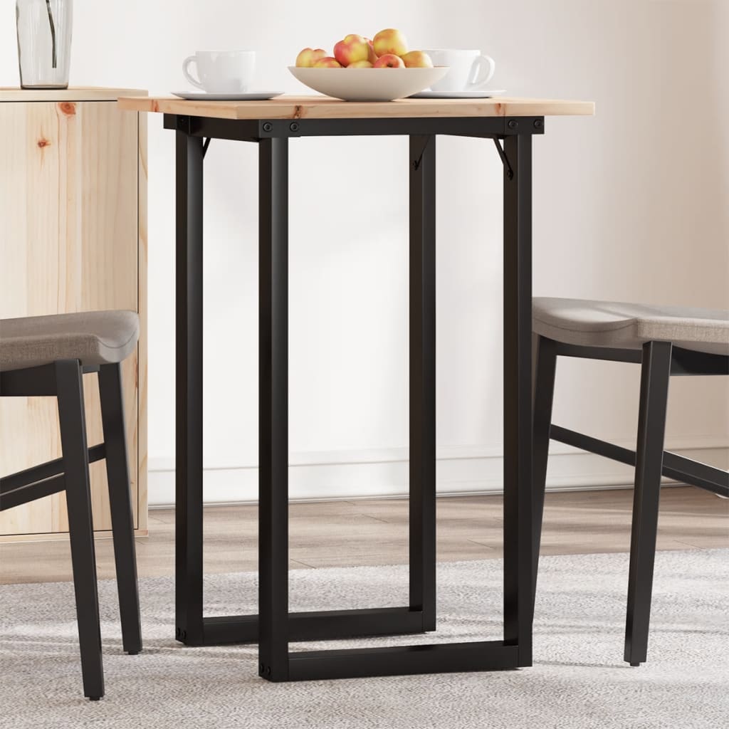 Esstisch Kiefer Massivholz & Stahl O-Gestell 75cm