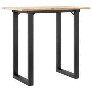 Esstisch Kiefer Massivholz & Stahl, 80x50 cm