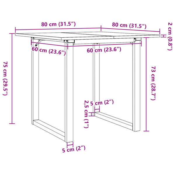 Esstisch Kiefer Massivholz 80x80 cm