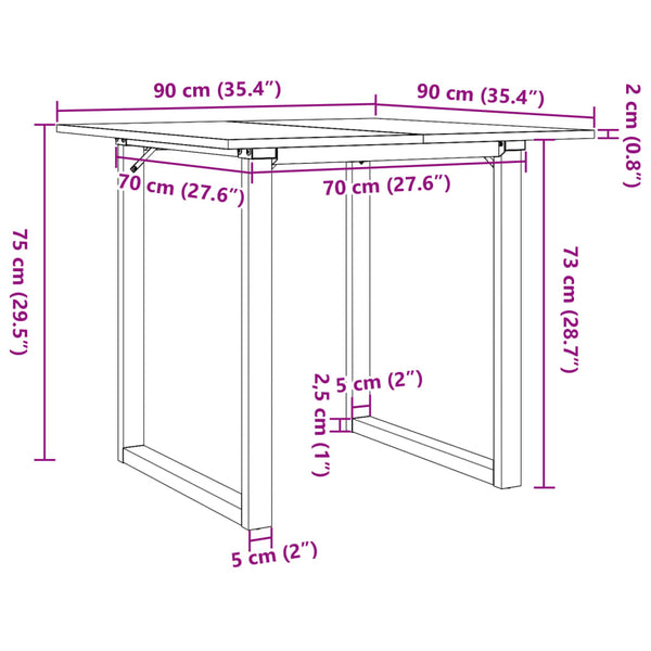 Esstisch Kiefer Massivholz 90x90 cm