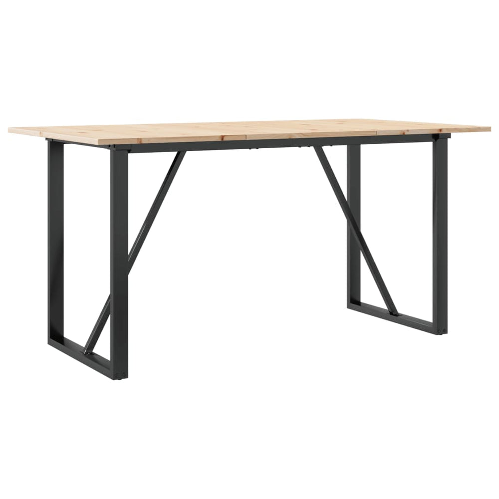 Esstisch Kiefer Massivholz & Stahl, 140 cm