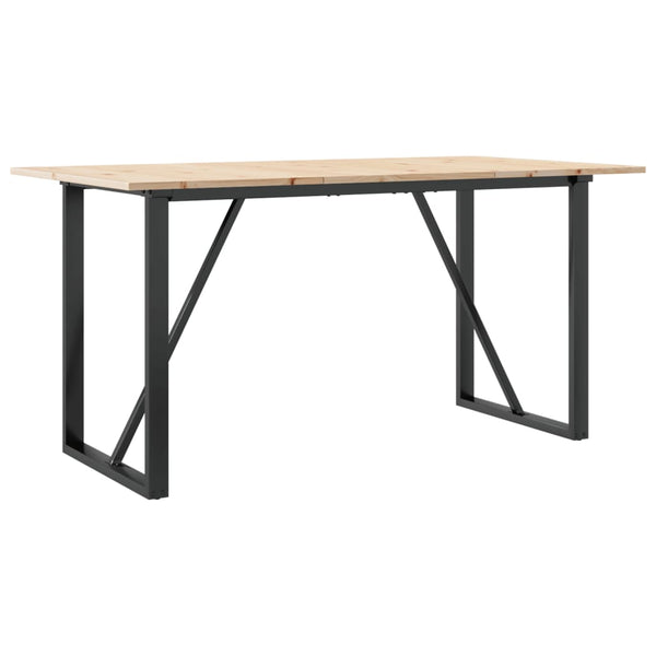 Esstisch Kiefer Massivholz & Stahl, 140 cm