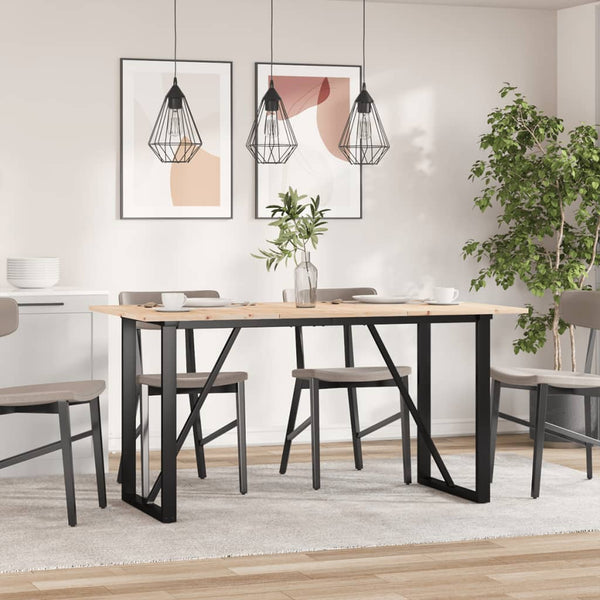 Esstisch Kiefer Massivholz & Stahl, 140 cm