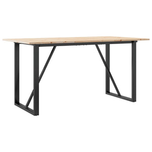 Esstisch Kiefer Massivholz & Stahl, 140 cm