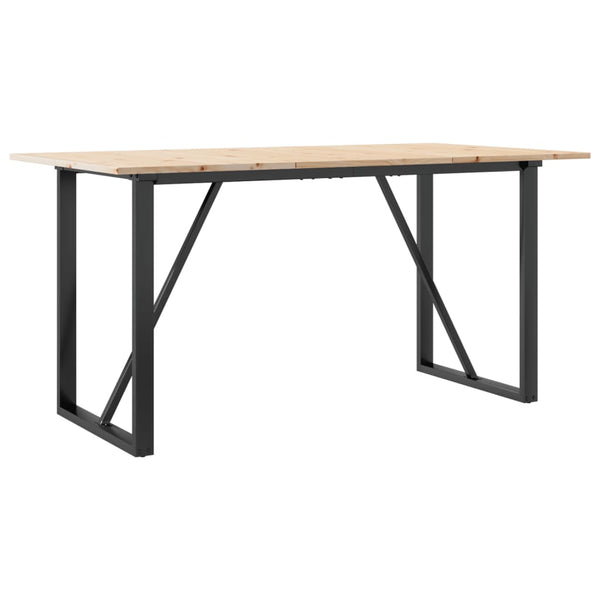 Esstisch Kiefer Massivholz & Stahl, 140 cm