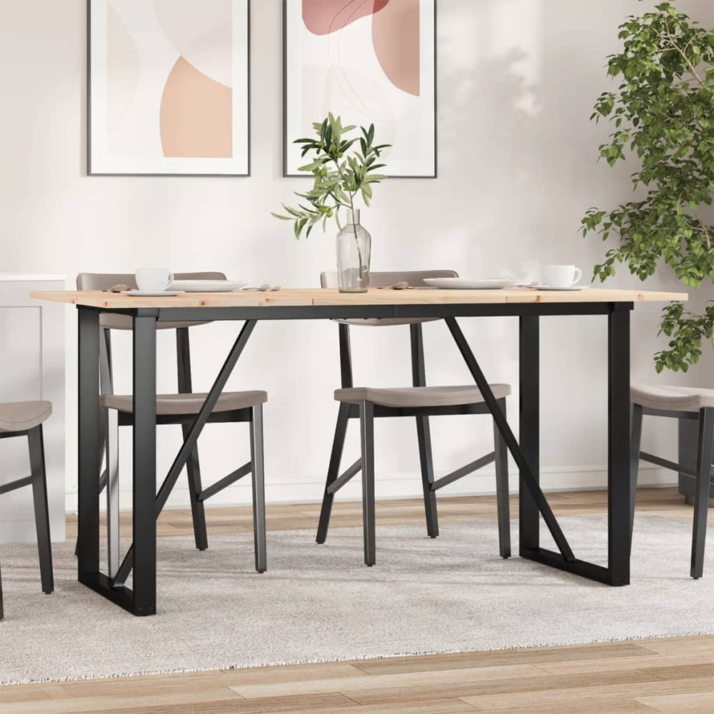 Esstisch Kiefer Massivholz & Stahl, 140 cm