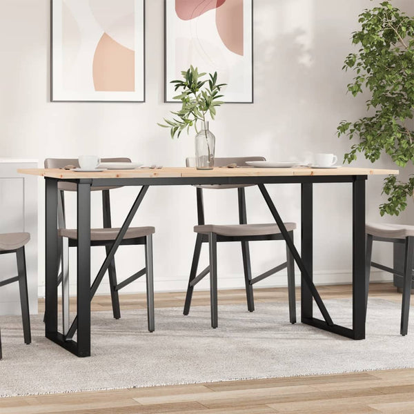 Esstisch Kiefer Massivholz & Stahl, 140 cm