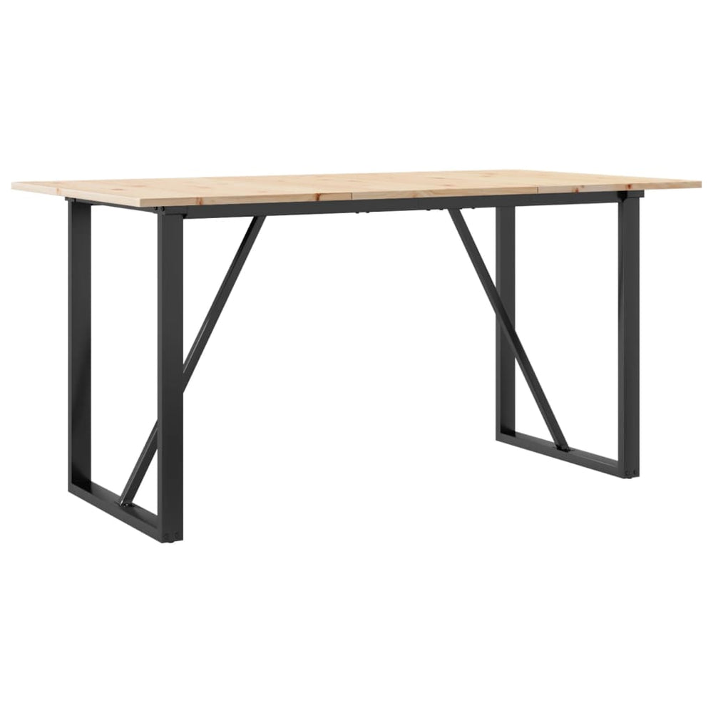 Esstisch Kiefer Massivholz & Stahl 160x80 cm