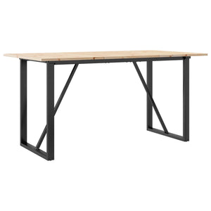 Esstisch Kiefer Massivholz & Stahl 160x80 cm