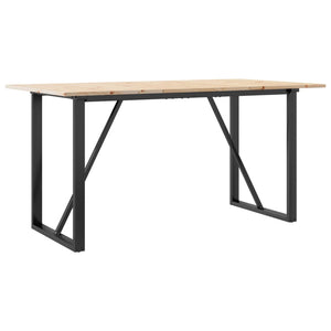 Esstisch Kiefer Massivholz & Stahl 160x80 cm