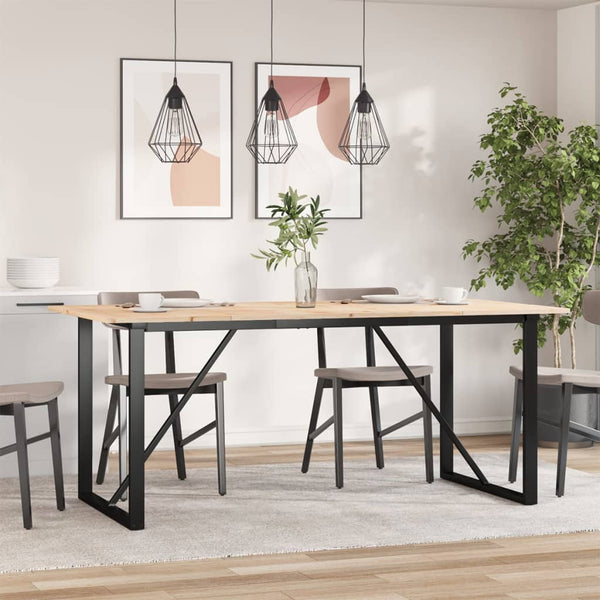 Esstisch Kiefer Massivholz & Stahl 180x90 cm