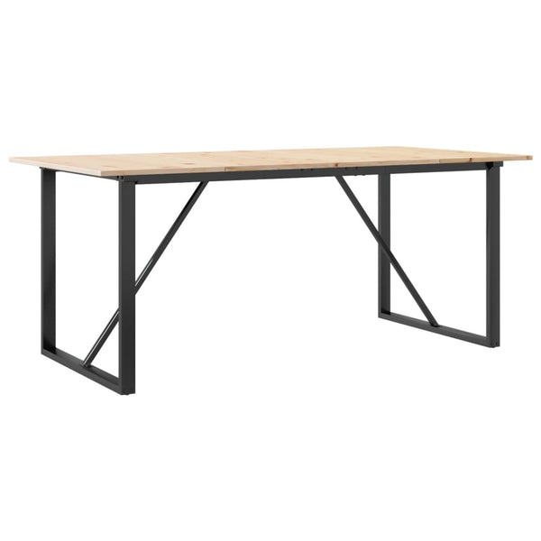 Esstisch Kiefer Massivholz & Stahl 180x90 cm