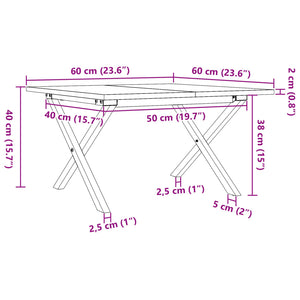 Couchtisch Kiefer Massivholz 60x60 cm