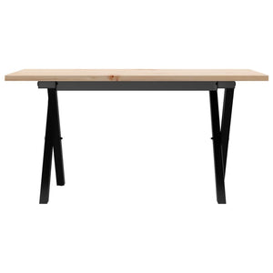 Couchtisch Kiefer Massivholz X-Gestell 80x50 cm