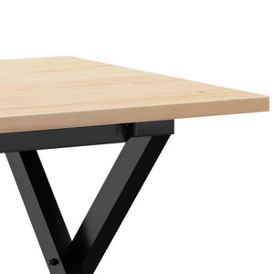 Couchtisch Kiefer Massivholz X-Gestell 80x50 cm