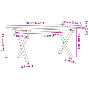 Couchtisch Kiefer Massivholz 90x40 cm