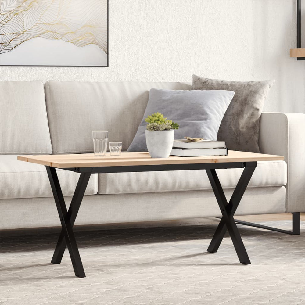 Couchtisch Kiefer Massivholz & Stahl