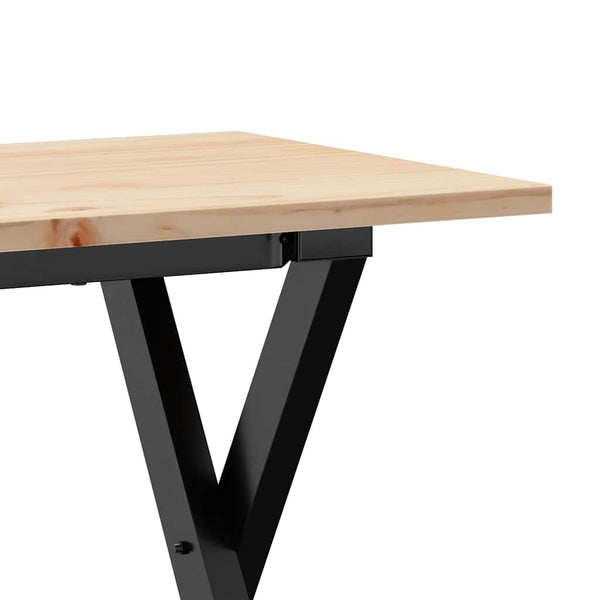 Couchtisch Kiefer Massivholz & Stahl