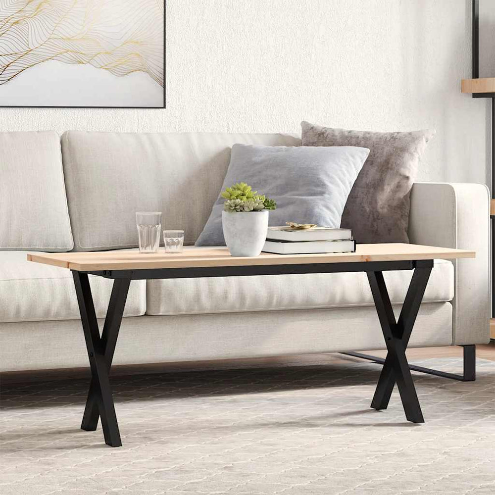 Couchtisch Kiefer Massivholz & Stahl
