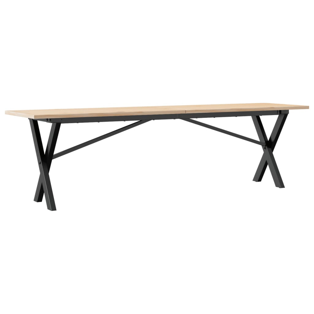Couchtisch Kiefer Massivholz X-Gestell 160cm
