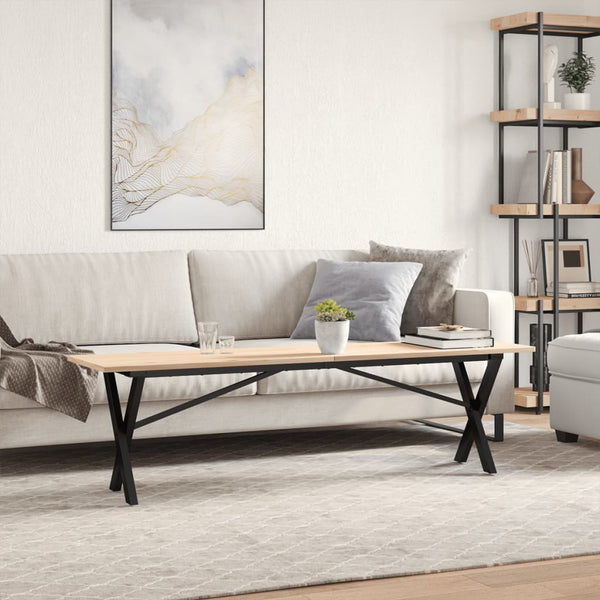 Couchtisch Kiefer Massivholz X-Gestell 160cm