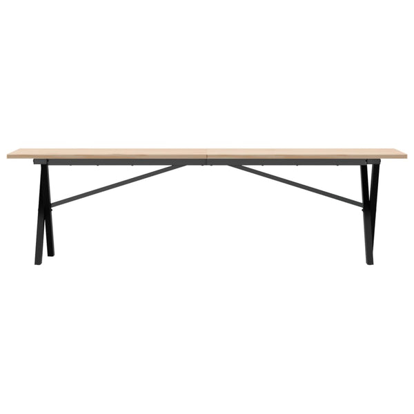 Couchtisch Kiefer Massivholz X-Gestell 160cm