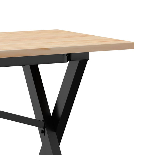 Couchtisch Kiefer Massivholz X-Gestell 160cm
