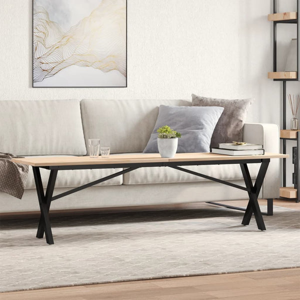 Couchtisch Kiefer Massivholz X-Gestell 160cm